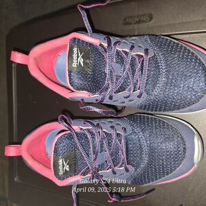 Reebok Navy and Pink Sneakers